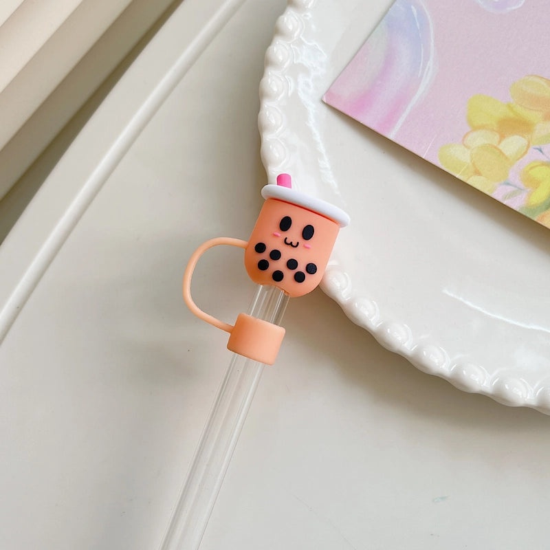 Adorable Cartoon Milk Tea Cup PVC Charm 1pc|Keychains & Charms