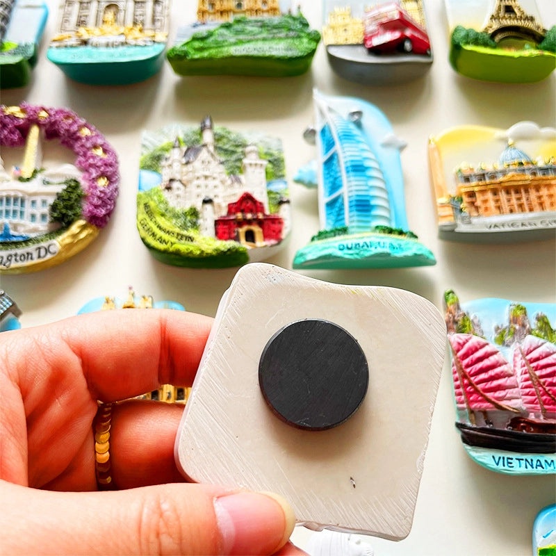 3D Travel Refrigerator Magnet Stickers Europe Cities Souvenirs Creative Tourist Gifts|Home Decor & Magnets