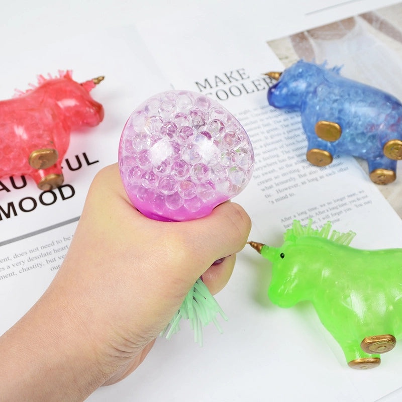 Luminous Colored Beads Stress Relief Toy Slow Rebound TPR Pet Animal Music Squeeze Decompression|Pet Toys & Accessories