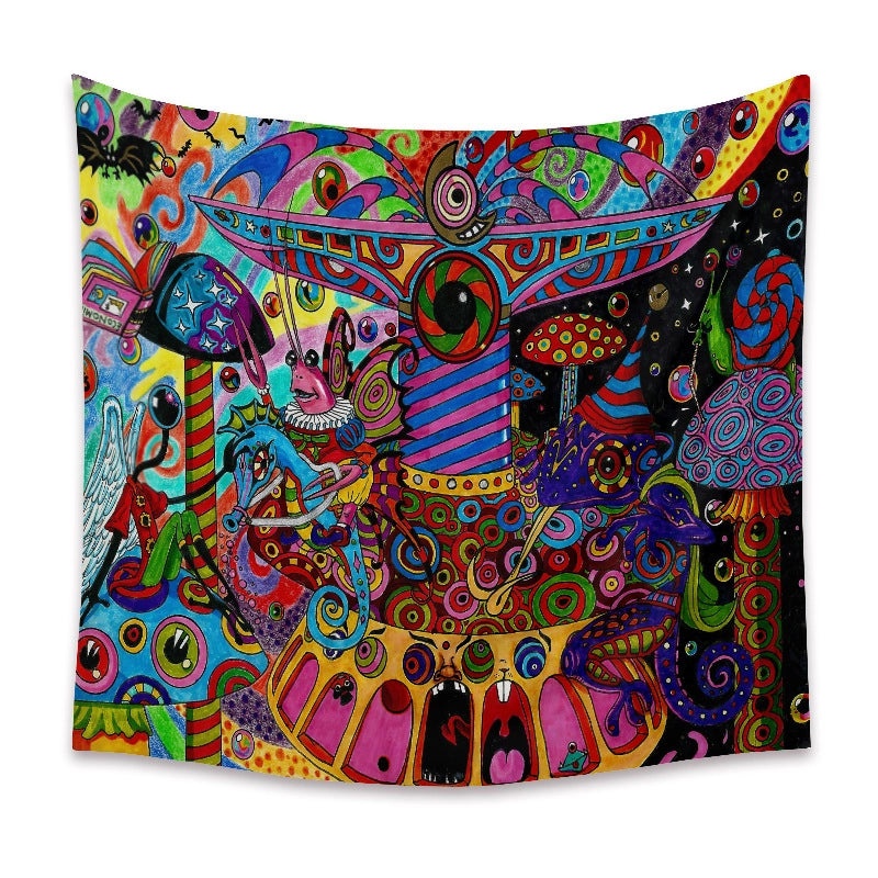 Bohemian Punk Style Printed Tapestry Wall Hanging for Bedroom | Home Decor Tapestries