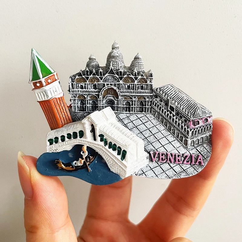 3D Travel Refrigerator Magnet Stickers Europe Cities Souvenirs Creative Tourist Gifts|Home Decor & Magnets