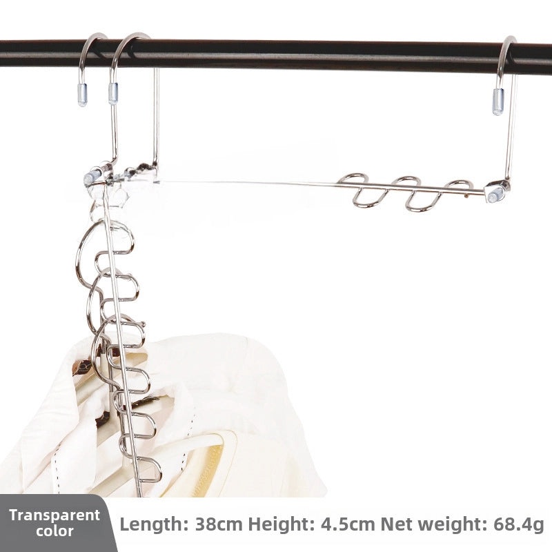 Space-saving Multi-layer Foldable Iron Clothes Hanger for Dormitory and Home | Home & Storage Solutions