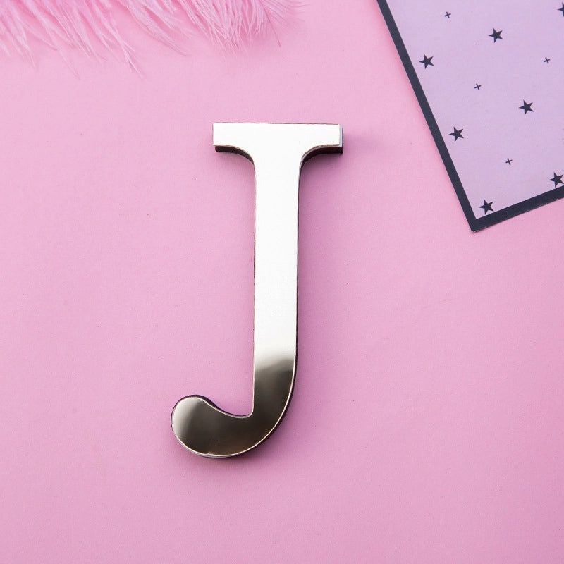 Golden Acrylic Mirror Letters Wall Decal EVA Foam Art Creative Home Decor | Home Decor & Wall Stickers