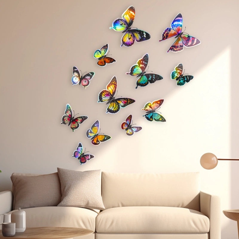 Creative Waterproof Butterfly Wall Stickers Self-adhesive PVC Home Decor Background|Home Decor & Wall Stickers