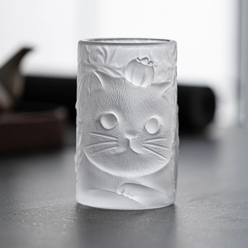 Adorable Cat Glass Tumbler 1 Piece | Drinkware