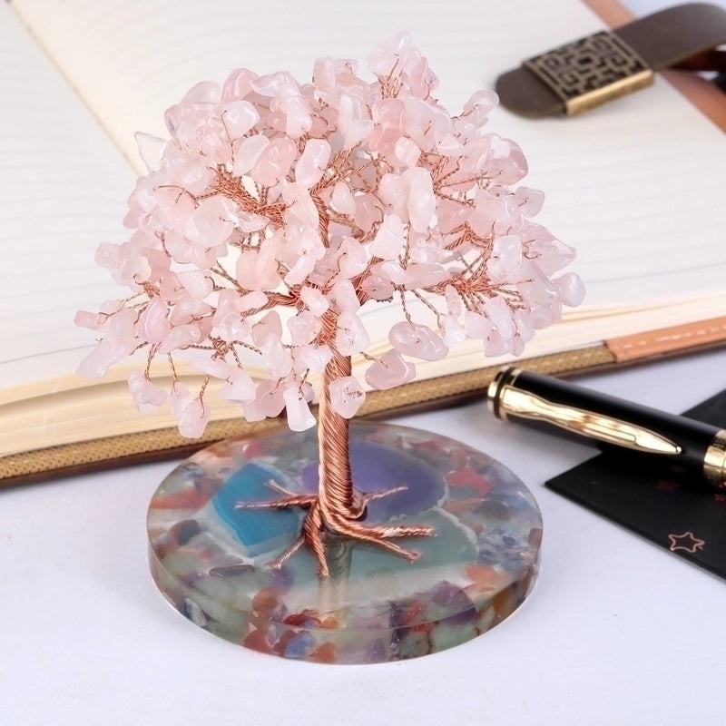 Elegant Minimalist Tree Resin Crystal Agate Decor | Home Decor & Accessories