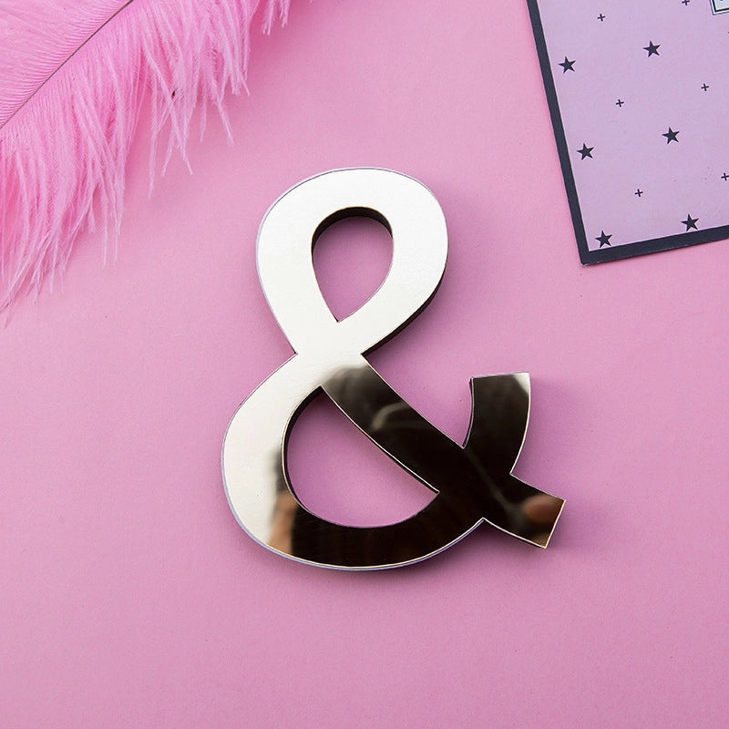 Golden Acrylic Mirror Letters Wall Decal EVA Foam Art Creative Home Decor | Home Decor & Wall Stickers