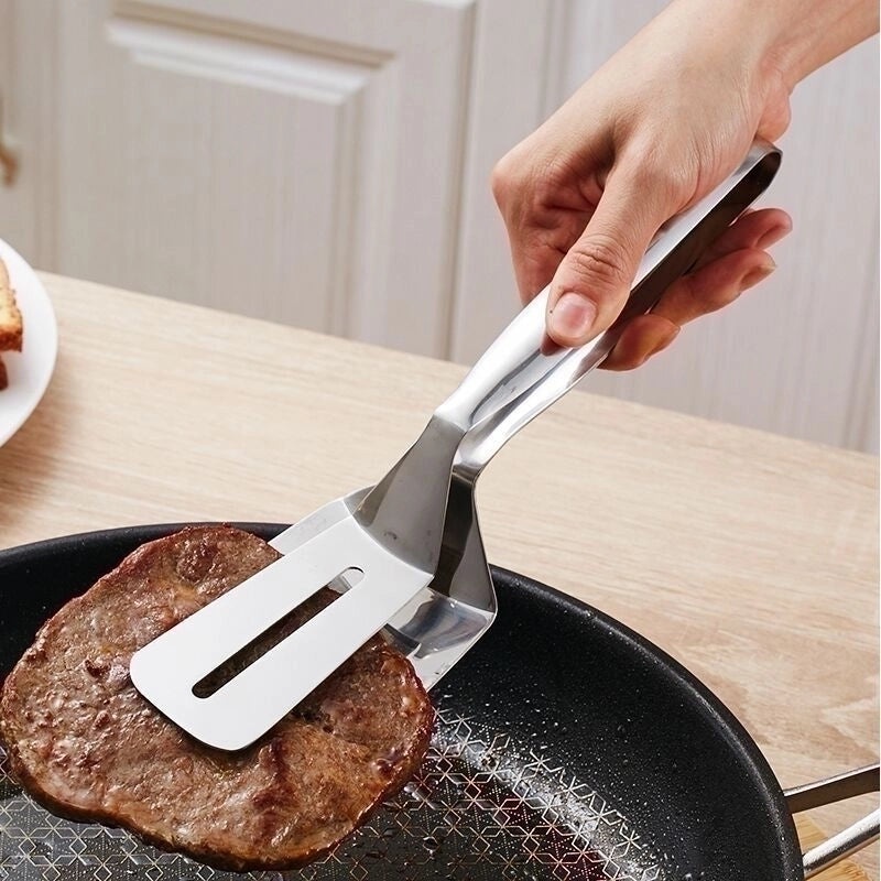Solid Color Stainless Steel BBQ Spatula Minimalist Design | Kitchen BBQ Tools
