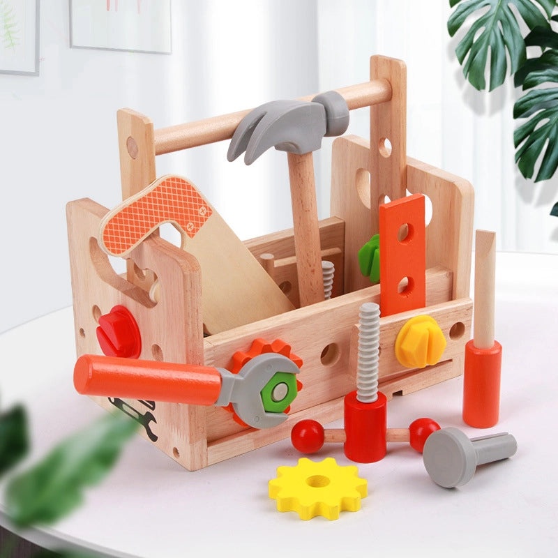 Wooden Pretend Play Tool Set Wrench & Screwdriver for Kids|Educational Toys & Pretend Play