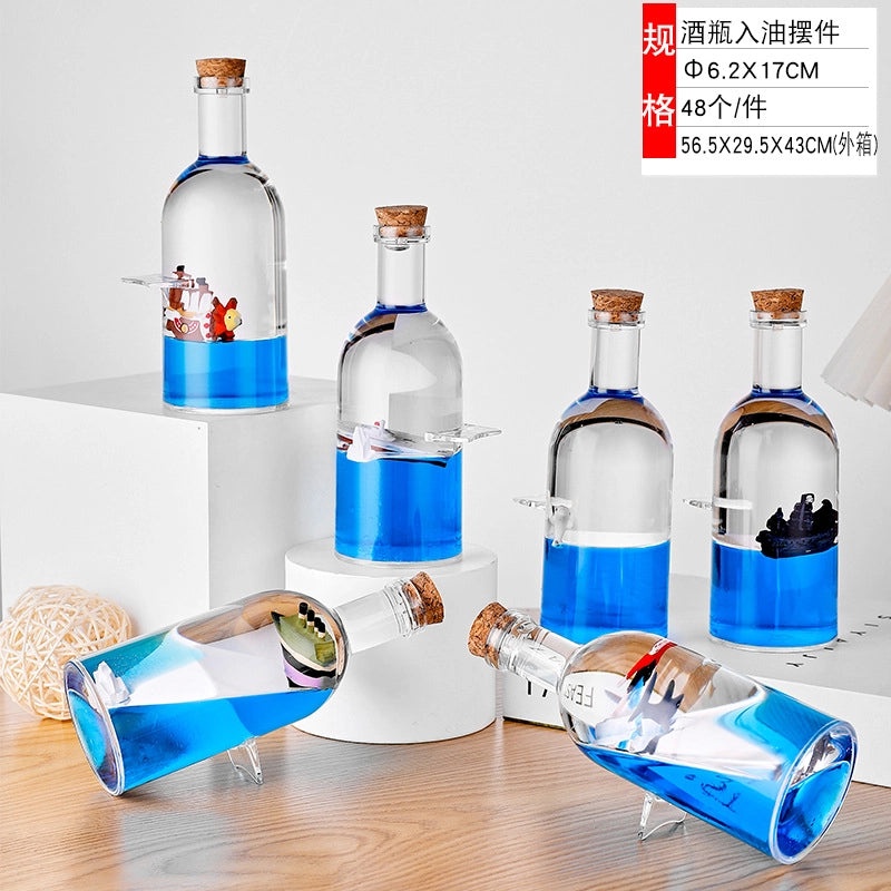 Creative Cartoon Liquid Oil Drop Ornament Transparent Acrylic Pressure Relief Craft|Home Decor Gifts