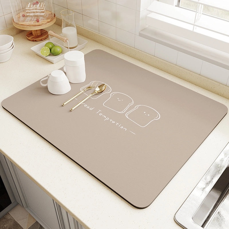 Cartoon Kitchen Table Diatom Mud Absorbent Mat Anti-Scald Insulation Wear-Resistant Draining Mat|Kitchen & Dining Accessories