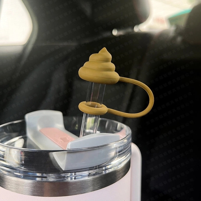 Adorable Cartoon Silicone Straw Cap - Single Piece | Drinkware Accessories