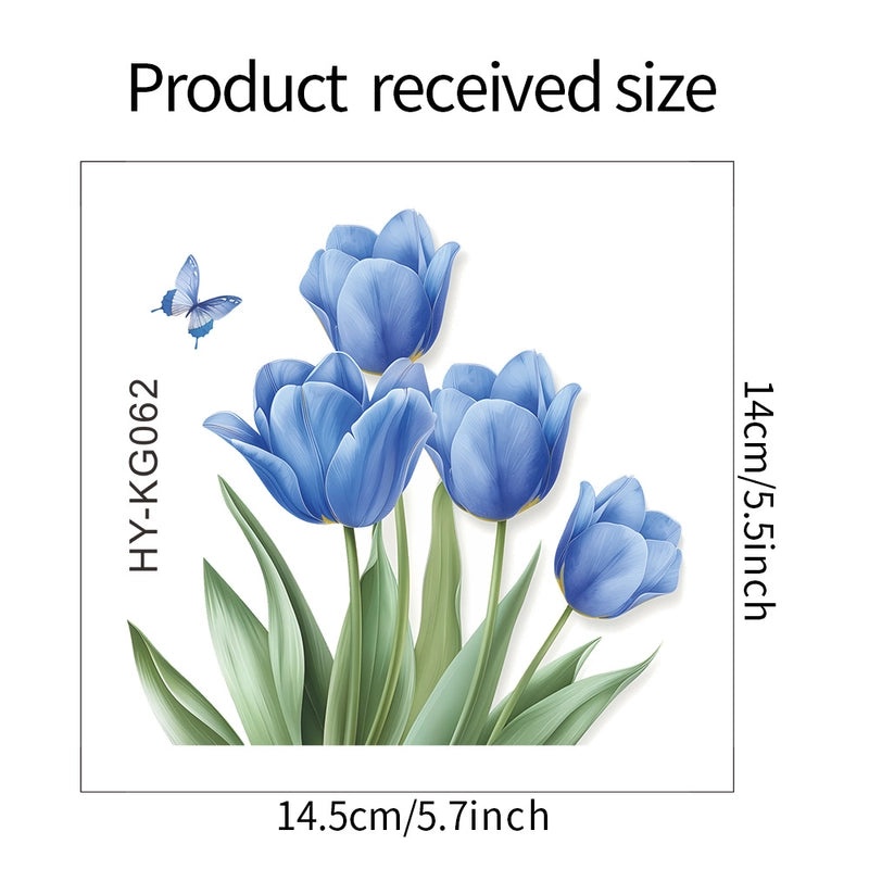 Pastoral Floral Butterfly PVC Wall Decal for Home Decor|Wall Stickers & Decals