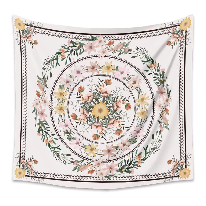 Bohemian Floral Print Wall Hanging Tapestry|Home Decor