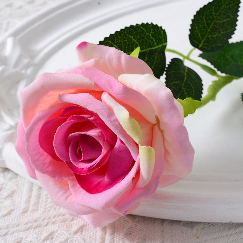 Artificial Rose Single Stem Flannel Flower for Home Wedding Valentine's Day Decoration|Home Decor & Wedding Accessories