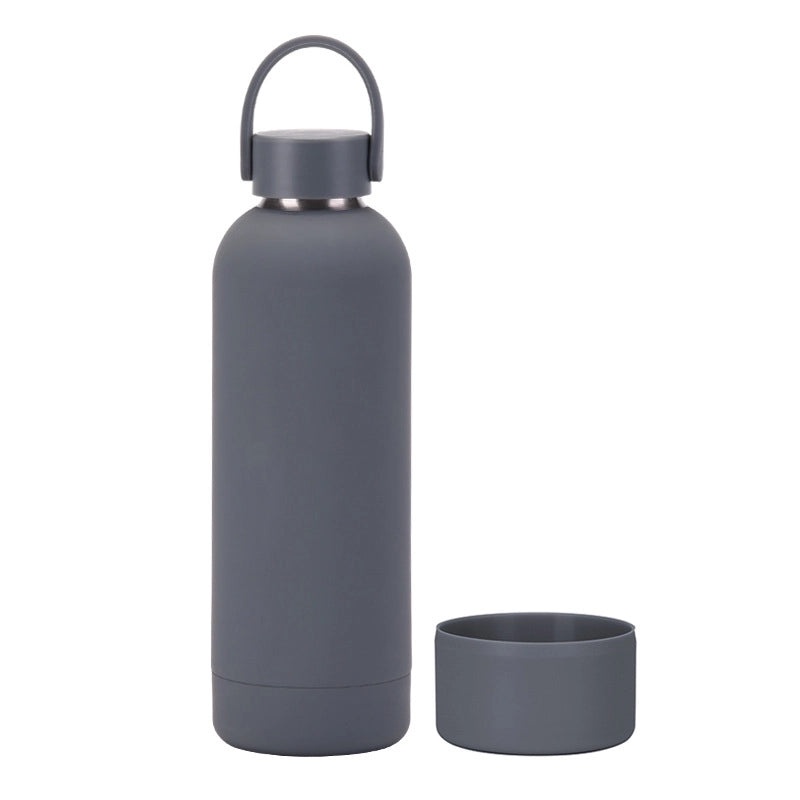 Stylish Solid Color Stainless Steel Water Bottle with Silicone Sleeve 1 Piece|Drinkware & Bottles