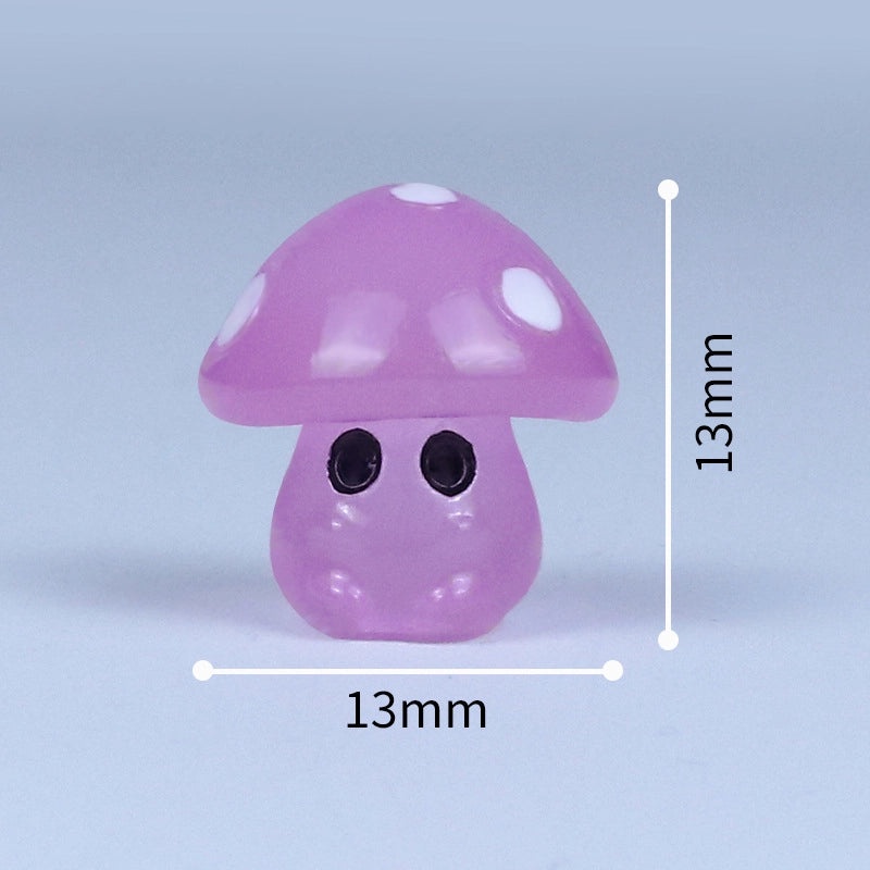 Glowing 5-Point Mushroom Elf Figurine Miniature Resin Landscape Craft Decoration|Home Decor & Figurines