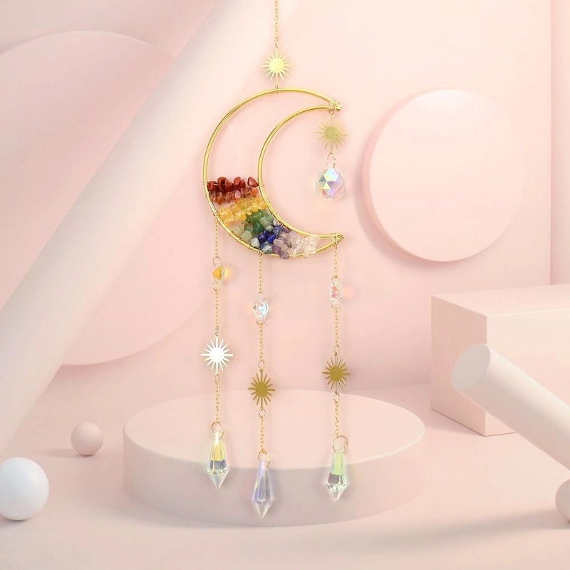 Natural Crystal Wind Chimes Hanging Decor | Home Decor & Accessories