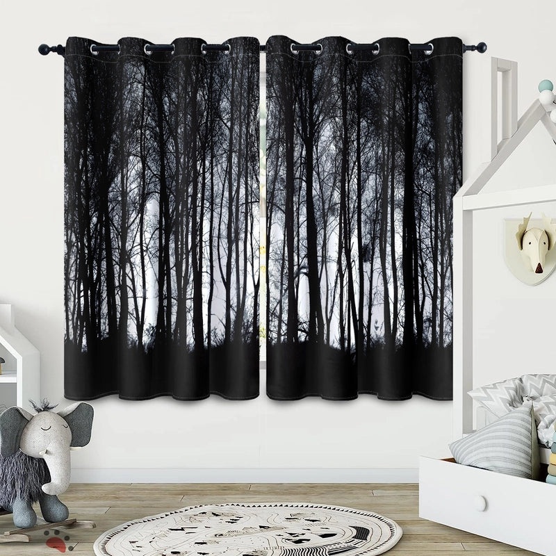 High Precision Full Shading Tree Landscape Curtain for Living Room and Bedroom | Home Decor Curtains