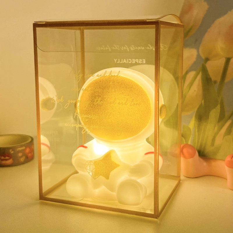 Astronaut Rabbit Night Light Cartoon Desktop Decoration Creative Gift for Kids Birthday Kindergarten|Home Decor & Lighting