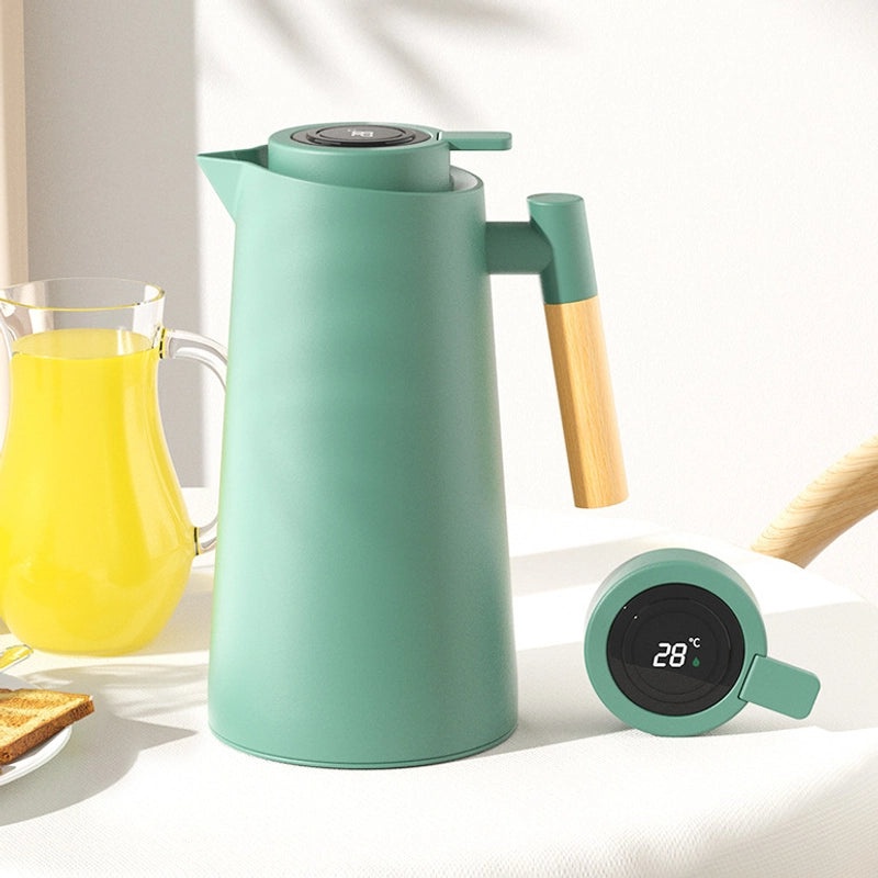 Nordic 1L Glass Liner Thermal Kettle Hot Water Bottle Boiling Thermos Coffee Pot | Kitchen Appliances