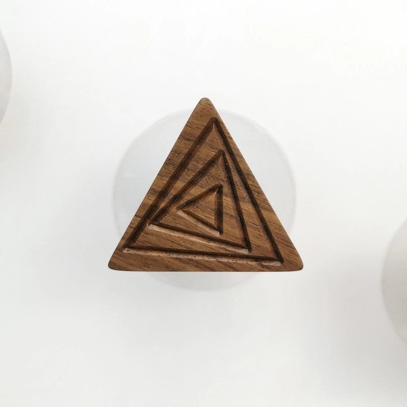 Vintage Geometric Triangle and Quadrilateral Wooden Wall Hooks for Bathroom Organization|Home & Kitchen Storage & Organization