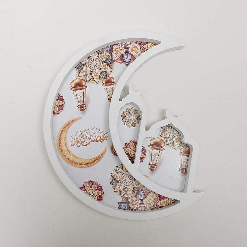 Wooden Star and Moon Ornament Minimalist Classic Design | Home Decor & Accessories