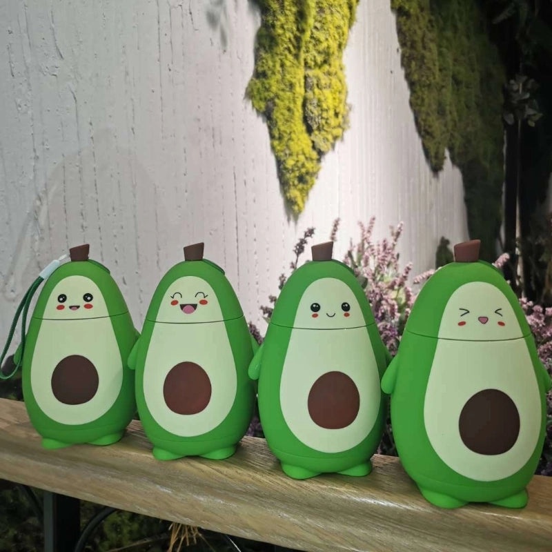 Creative Double Layer Avocado Glass Water Cup with Insulated Tea Holder and Portable Rope | Drinkware & Insulated Cups