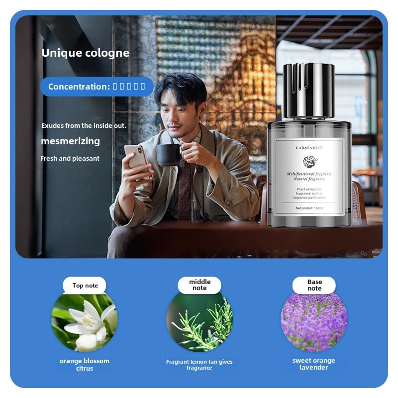 Luxury Men's Car Air Freshener 160ml Aromatherapy Fragrance Bottle for High-End Vehicle | Car Accessories