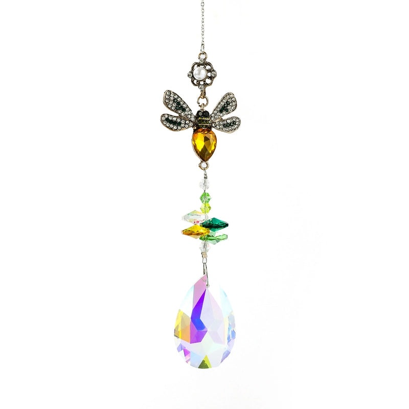Modern Heart & Butterfly Crystal Suncatcher Wind Chime for Home Decor|Home Decor Accessories