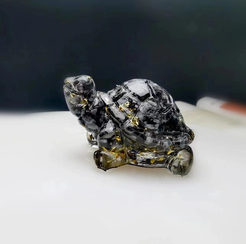 Cute Cartoon Tortoise Resin Figurine | Home Decor & Ornaments