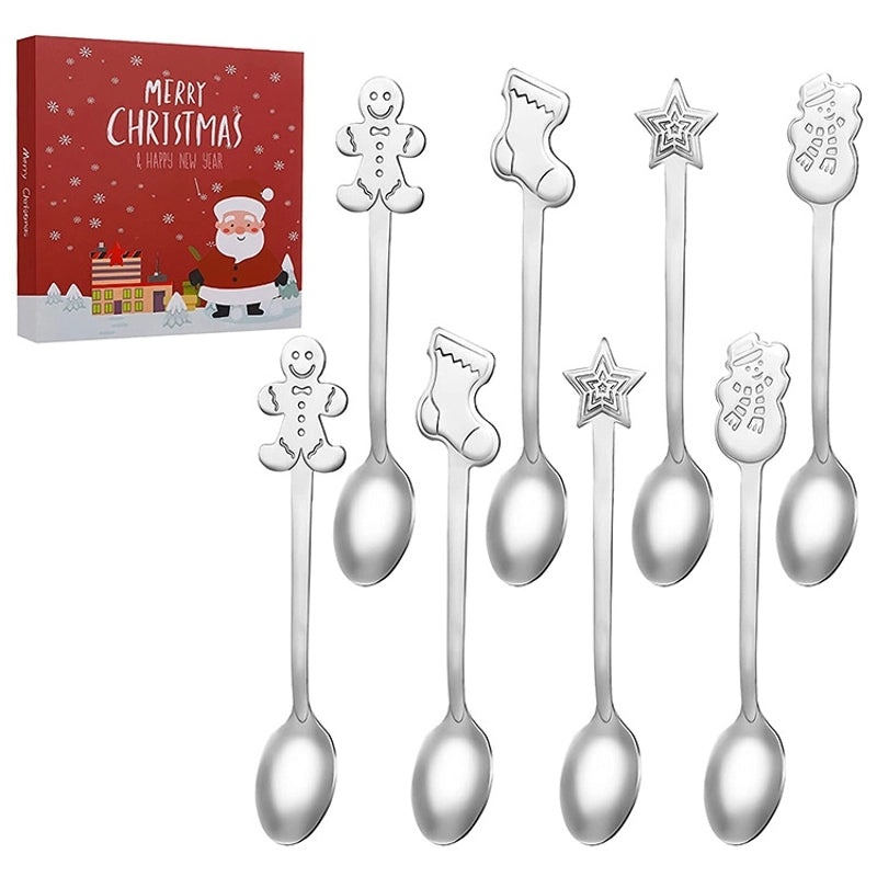 Holiday Cartoon Stainless Steel Spoon Set | Kitchen & Dining Accessories