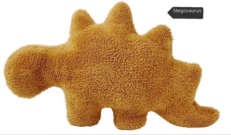 Dinosaur Nugget Plush Pillow Soft Stegosaurus Chicken Nugget Stuffed Doll Toy | Plush Toys & Pillows
