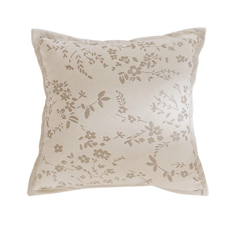 Cream Style Plush Sofa Pillow Cover Decorative Flower Cushion for Living Room Bedside Backrest|Home Decor Cushions