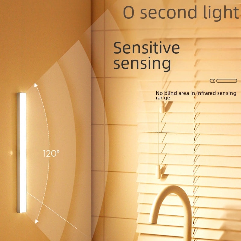 Wireless Magnetic LED Night Light with Human Body Sensor Rechargeable for Kitchen Wardrobe Cabinet Bedroom|Home Lighting