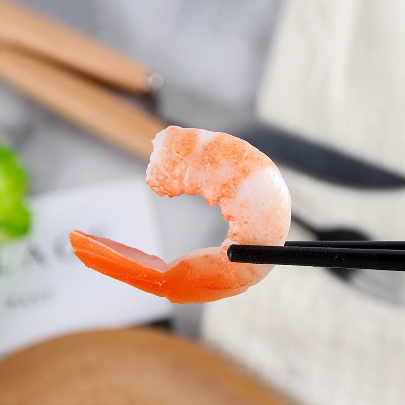 仿真虾模型PVC影视道具餐厅装饰趣味仿真食物虾尾|餐厅装饰品