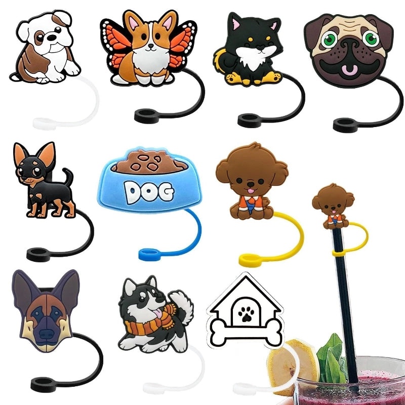 Adorable Devil Eye Star Silica Gel Straw Cap Set | Drinkware Accessories