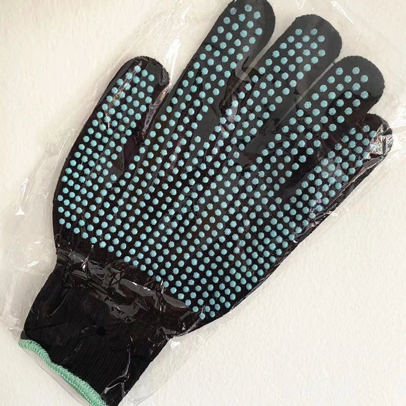 Heat Resistant Hairdressing Gloves with Silicone PVC Beads for Curling Iron and Straightening | Hair Styling Gloves