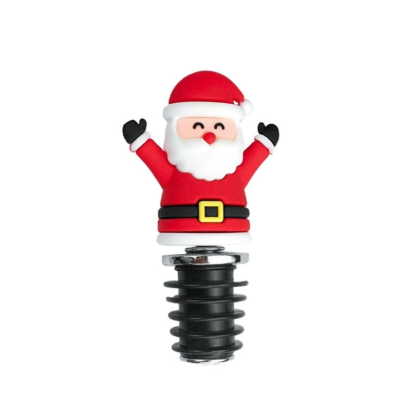 Festive Santa Claus Wine Bottle Stopper Alloy Design | Kitchen & Dining Accessories