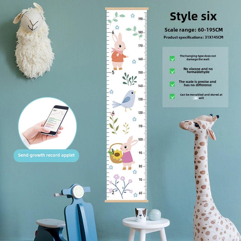 Cartoon Kids Height Chart Wall Decal Removable Baby Growth Sticker Home Measuring Tool|Home & Living > Kids Room Decor