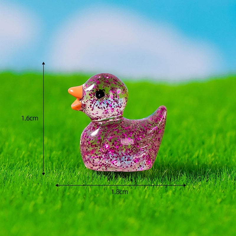 100 Pcs Cute Cartoon Duck Resin Mini Ornaments for Crafts and Home Decor|Home Decor & Craft Supplies