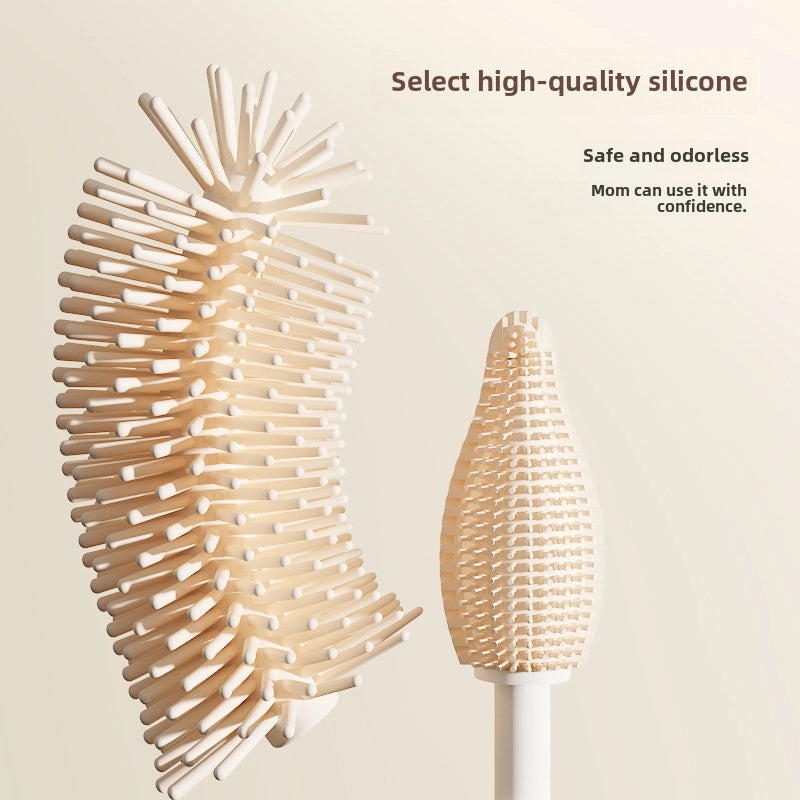 Portable Silicone Baby Bottle Brush Set with Drain Rack | Baby & Child Care Accessories