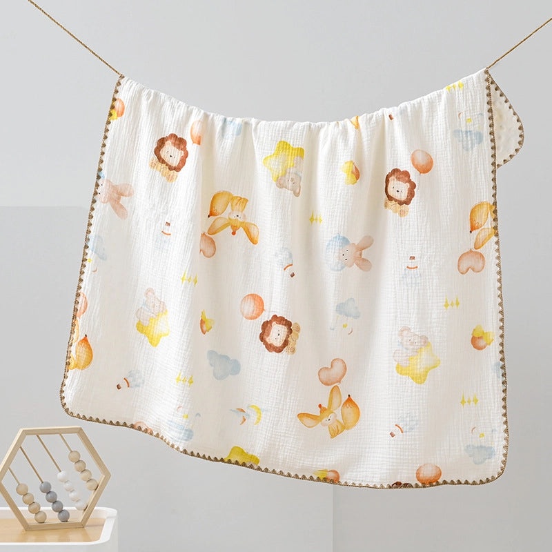 Adorable Animal Print Striped Solid Cotton Baby Bedding Set|Baby Bedding & Accessories