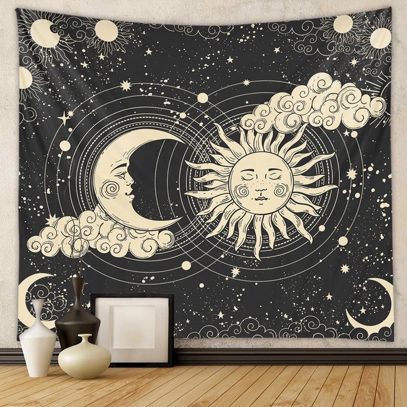 Bohemian Moon and Cloud Night Wall Tapestry | Home Decor & Wall Art