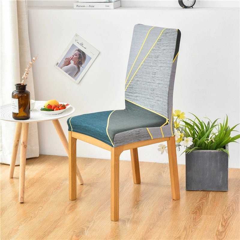 Minimalist Geometric Polyester Chair Cover for Casual Elegant Decor | Home Decor & Furniture Accessories