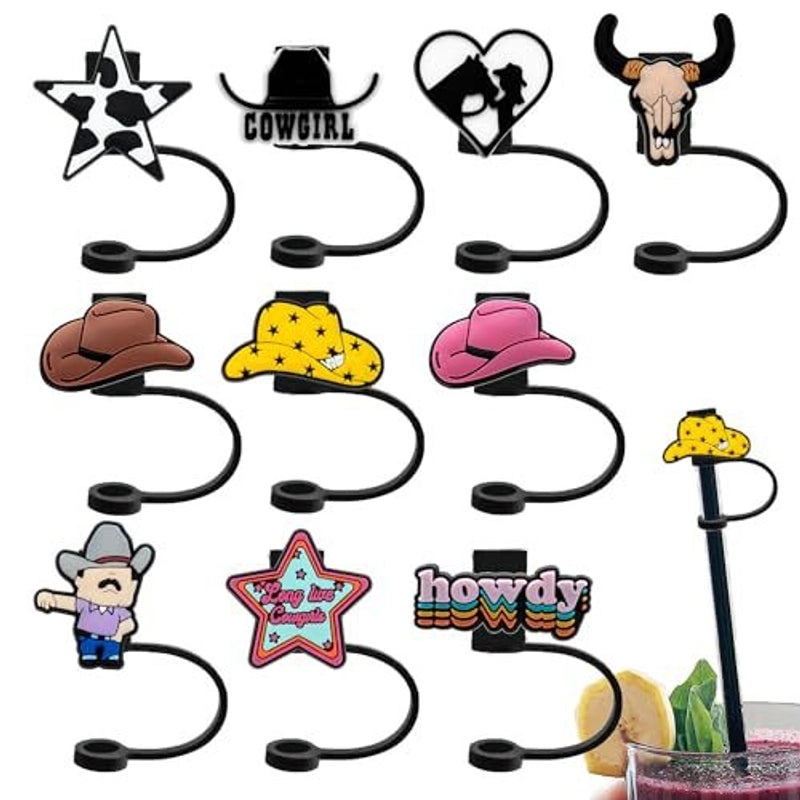 Adorable Devil Eye Star Silica Gel Straw Cap Set | Drinkware Accessories