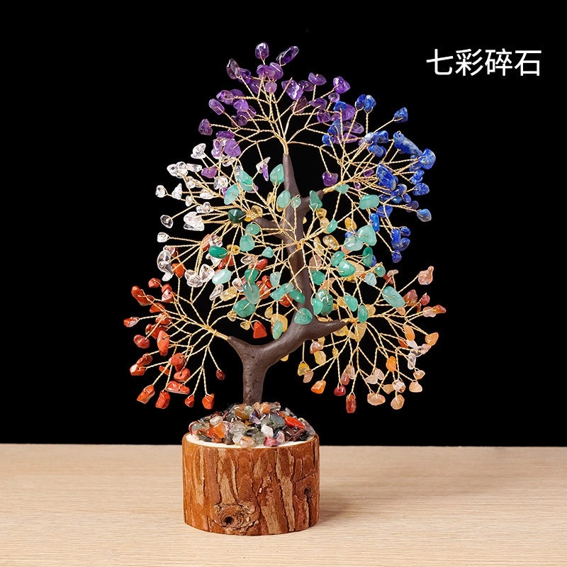 Vintage Crystal Tree Ornament Decorative Artificial Accent|Home Decor & Accessories