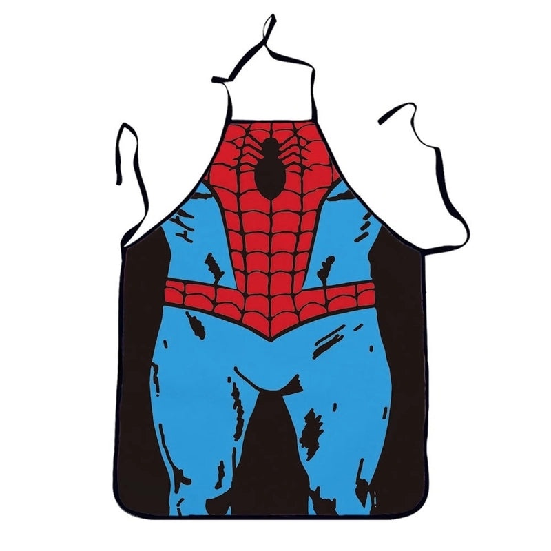 Stylish Cartoon Linen Apron for Kitchen Cooking|Kitchen & Dining