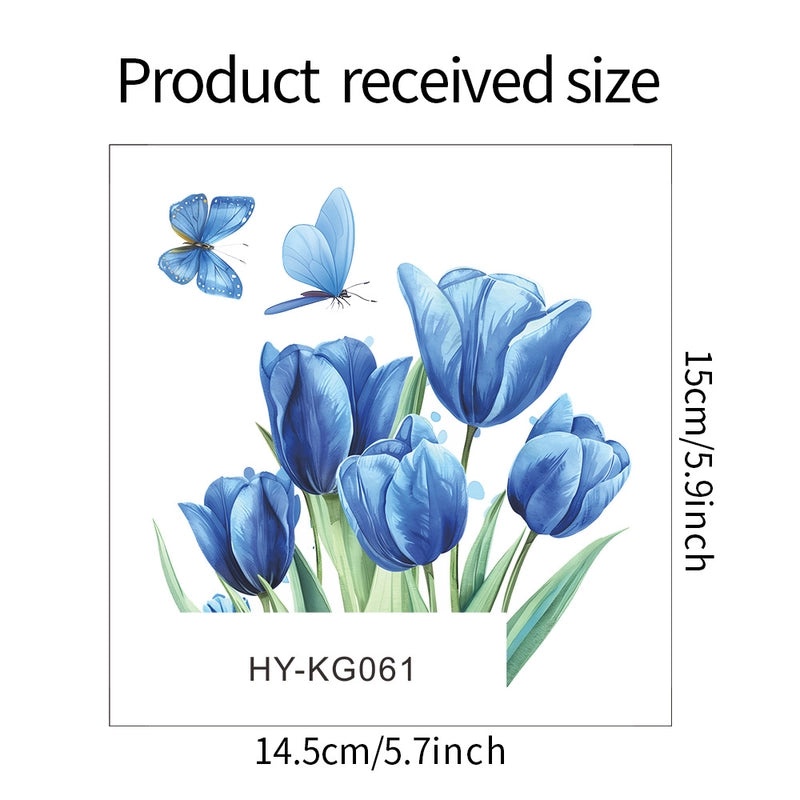 Pastoral Floral Butterfly PVC Wall Decal for Home Decor|Wall Stickers & Decals