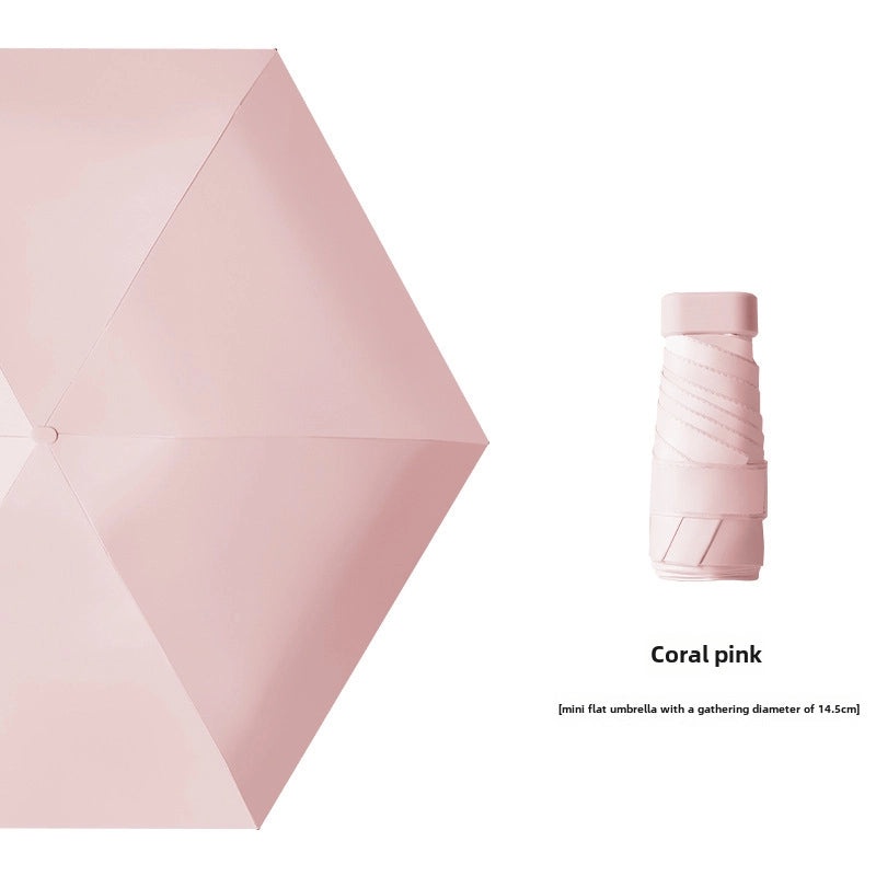 Ultra Light 60% UV Protection Folding Sun Umbrella for Women | Portable Pocket Sunshade with Custom Logo | Promotional Item | Fashion Accessories